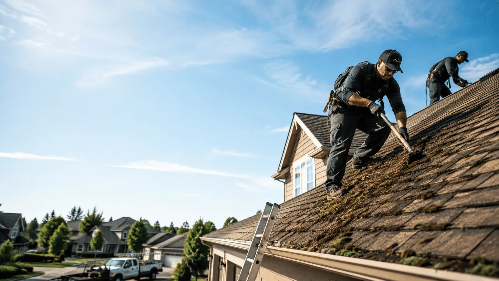 Roof Moss Removal in Lake In The Hills, IL near me